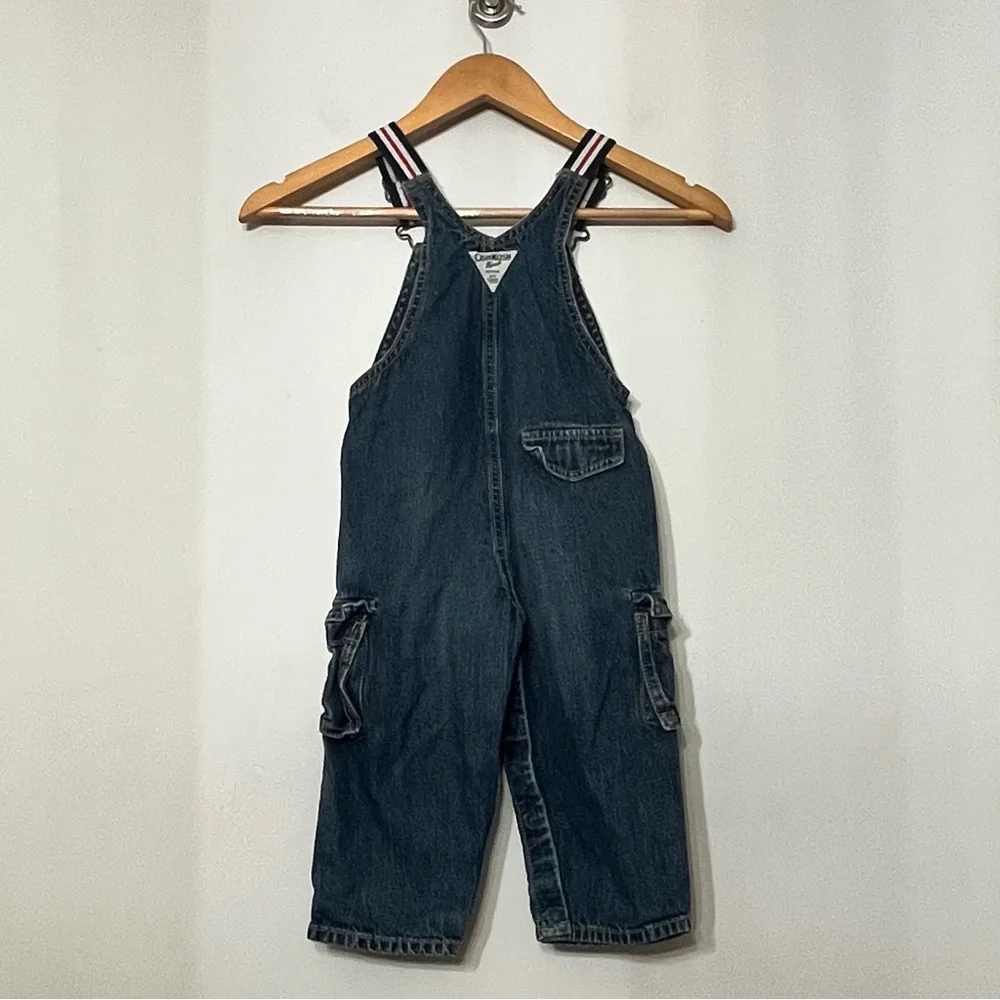 OshKosh Cargo Overalls Denim Jeans‎ Carpenter Utility Family Photos 24 Months